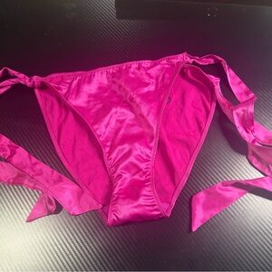 Victoria's Secret Pink Satin Panties W/ Side ties